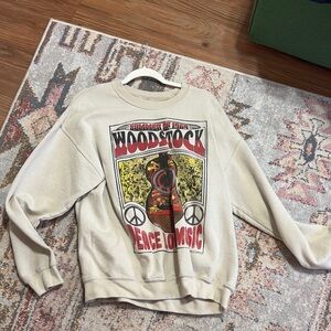 Woodstock Graphic Cream Sweater